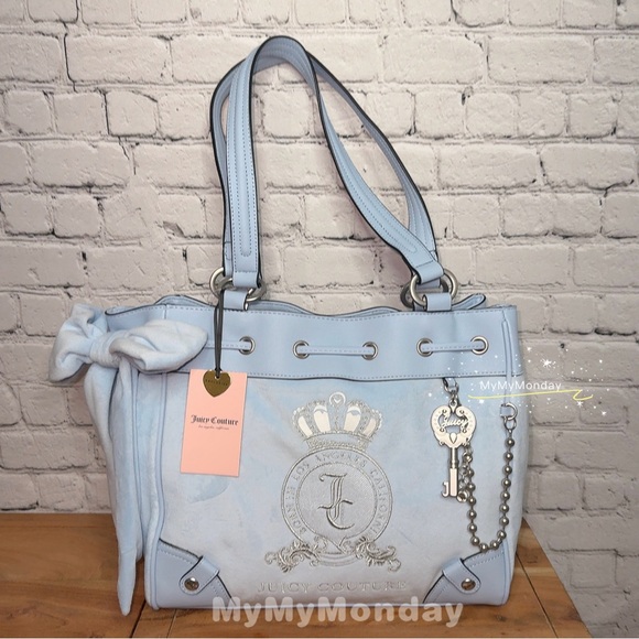 Juicy Couture Daydreamer Classic Juicy Lover Tote Bag Purse Set of 2 - Picture 8 of 12